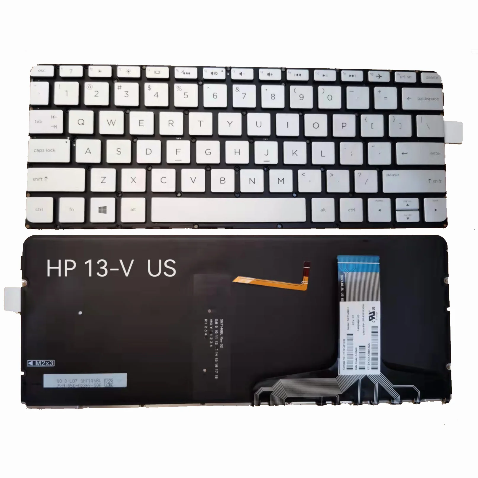 New For HP 13-V 13-V000 13-V001dx 13-V001xx 13-V011dx 13-V101dx 13-V111dx  Laptop Keyboard US Backlit Silver Black