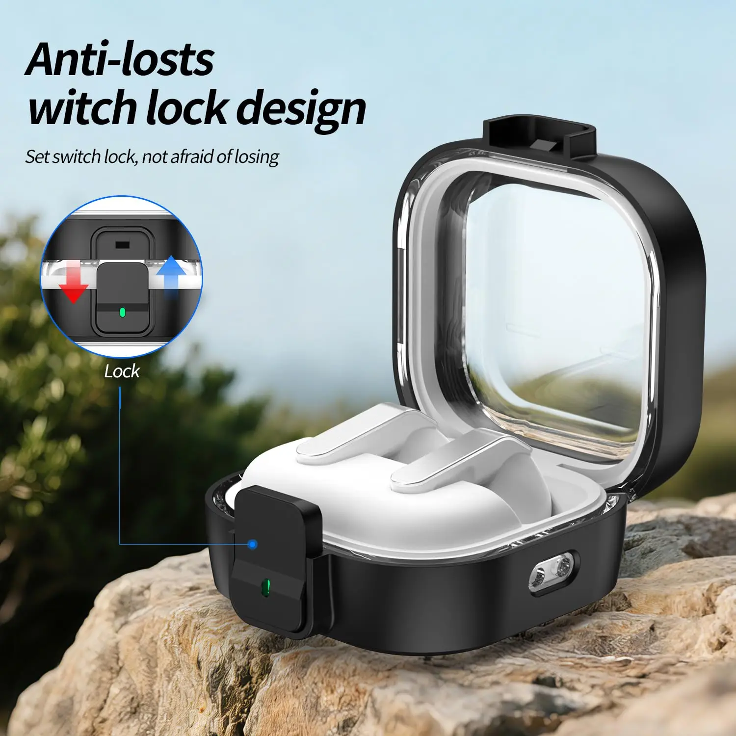 for Samsung Galaxy Buds 4Pro/Buds 4 Shockproof Anti-Drop Earbuds Case with Safety Lock & Carabiner Cover For Galaxy Buds 4 Pro/4