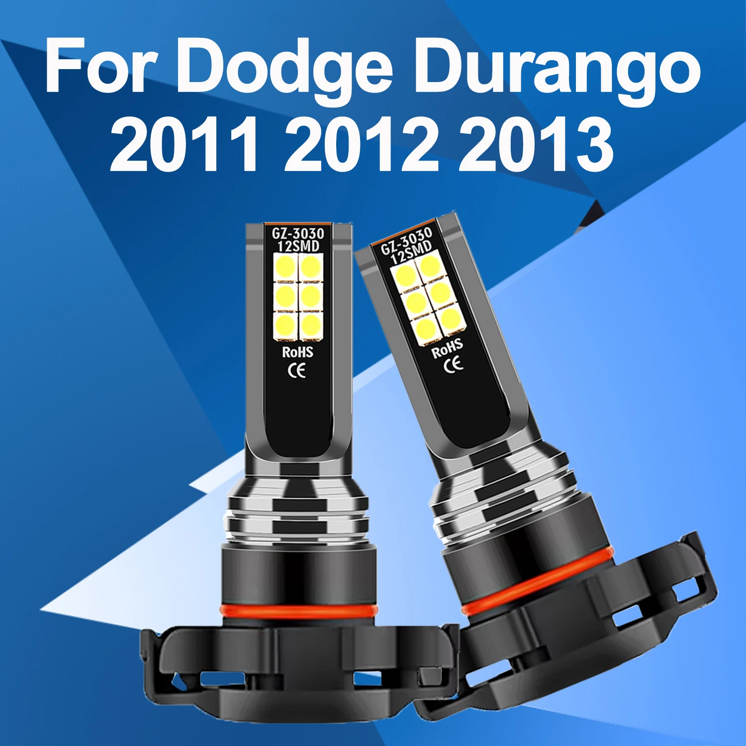 ل دودج دورانجو 2011 2012 2013 5202/H16 LED أضواء الضباب 6000K مصباح الضباب التوصيل والتشغيل عالية الكثافة 12 قطعة 3570 CSP رقائق
