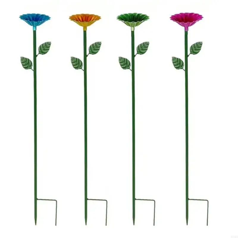 

H8WB Set of 4 Iron Fly Waterers Vegetal Theme Garden Appendages for Pollinators