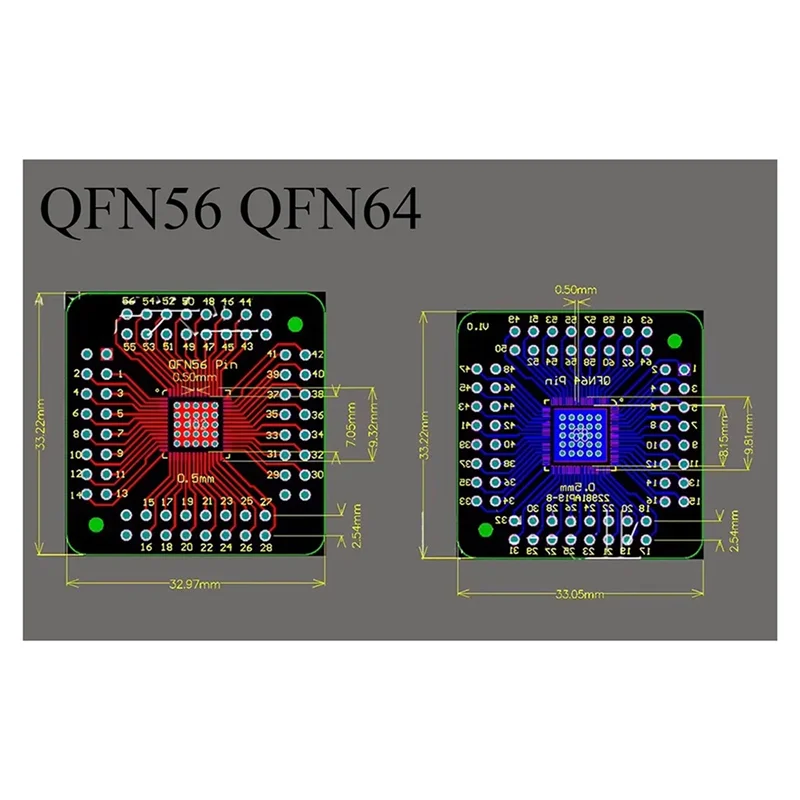 

Exquisite-QFN56 QFN64 Adapter Board Converter Pin Board Immerse 0.5Mm Transfer Board 10Pcs