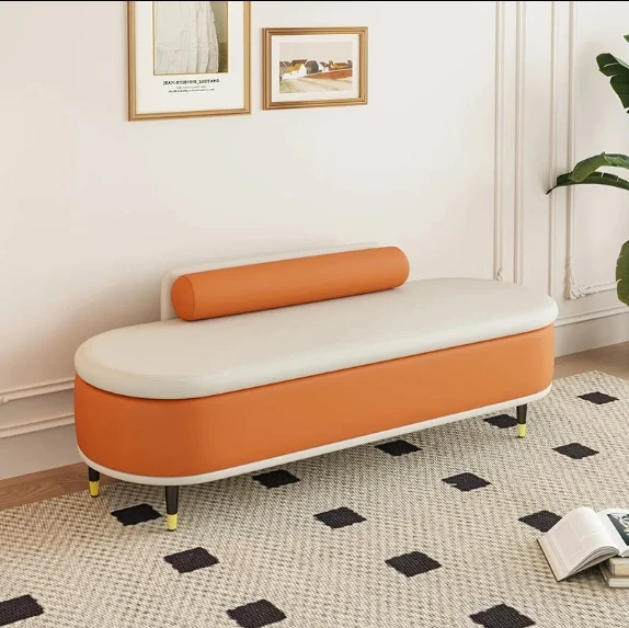 

*Simple Modern High-end Home Shoe Bench Door Can Sit Bedroom Storage Bench Home Long Bench