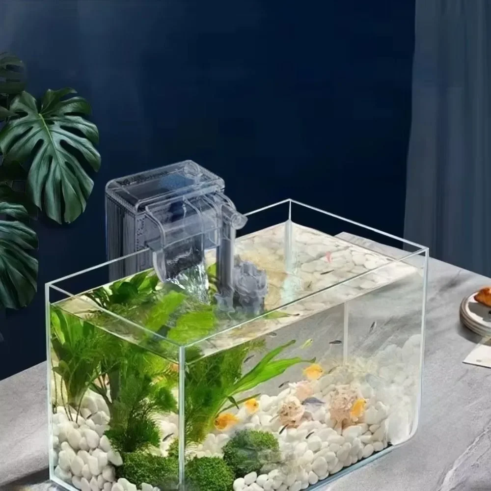 Silent 3 in 1 Wall-Mounted Fish Tank Filter Silent Circulating Filter Waterfall Filter USB Adjustable Flow Rate Water Pump 220V