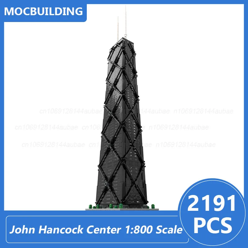 John Hancock Center 1:800 Schaal Architectuur Display Moc Bouwstenen Diy Monteren Bricks Model Creatief Speelgoed Geschenken 2191PCS