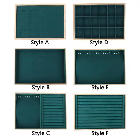 Bandeja de almacenamiento de joyas apilable, contenedor envuelto en franela, estuche organizador para pulsera, Gadgets, cajones, tiendas, hogar