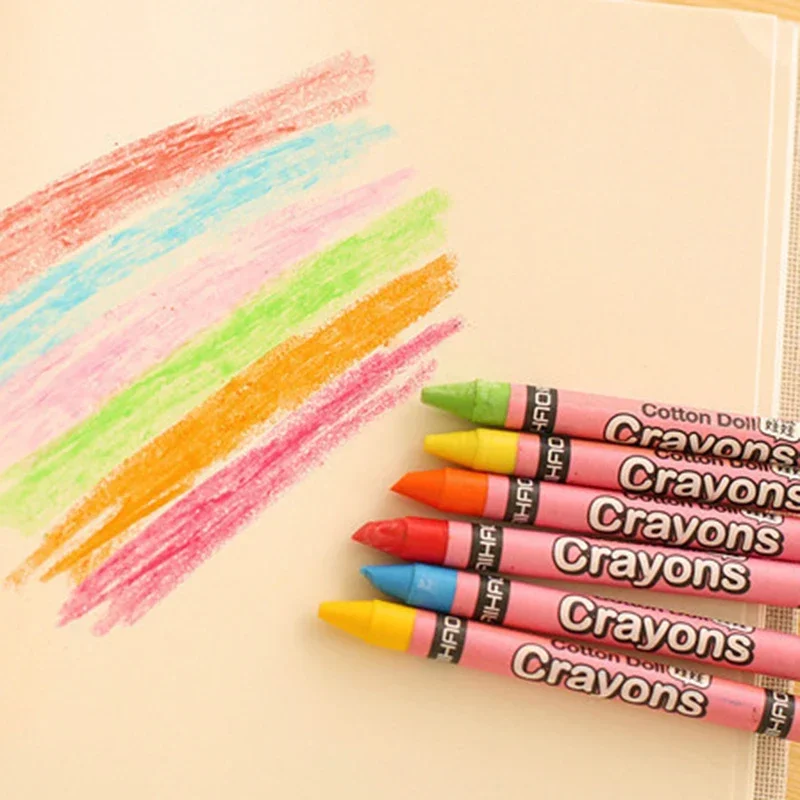 Creative Cartoon 8/12/24 Colors Non-Toxic Crayon Oil Pastel Painting Stick Kids Student Pencils for Drawing Art Supplies image 5
