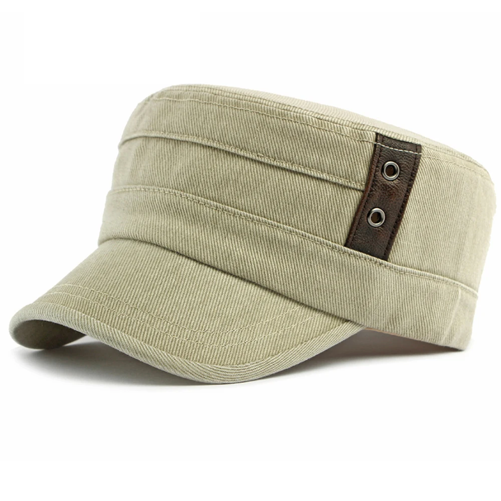 HT5083 High Quality Baseball Cap Men Women New All Seasons 100% Cotton Baseball Hat Male Female Adjustable Flat Top Military Cap