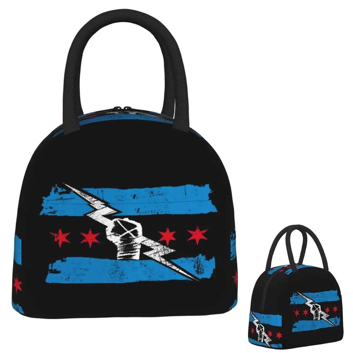 

Cm Punk Logo Lunch Bags Insulated Bento Box Waterproof Lunch Tote Leakproof Picnic Bags Cooler Bag for Woman Kids School