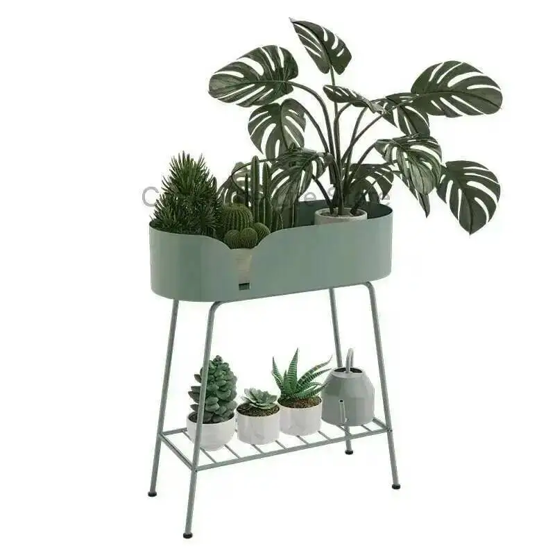 Supporto per piante da camera da letto con sfondo in metallo per interni Supporto per piante regolabile nordico Fiori Festa Estante Para Planta Mobili da balcone