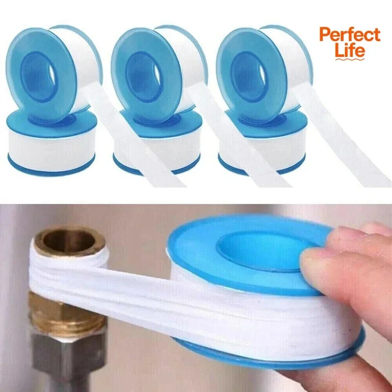 6Pcs PTFE Plumbing Thread Seal Tape Oil-Free Leakproof Sewer Plug Water Pipe Faucet Repair Tool Adhesives Sealants