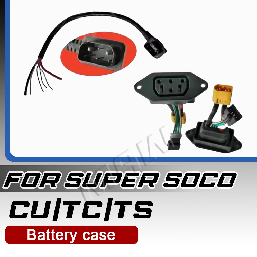 Aftermarket Battery Box Plug‑Socket Assembly For Super Soco Vmoto CU TC TS, Male Female Battery Housing Connector Components