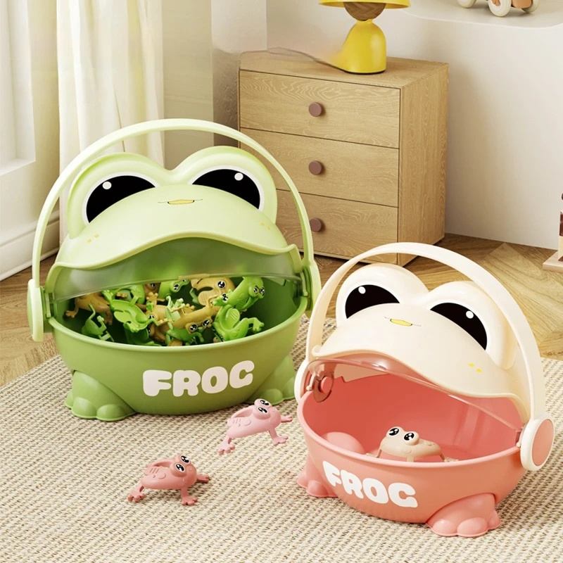 15Pcs Jumping Frog Toy Bounce Frogs Anxiety Toy  for Kids Assorted Stress Relief Toys Children Parent-child Birthday Party Gift