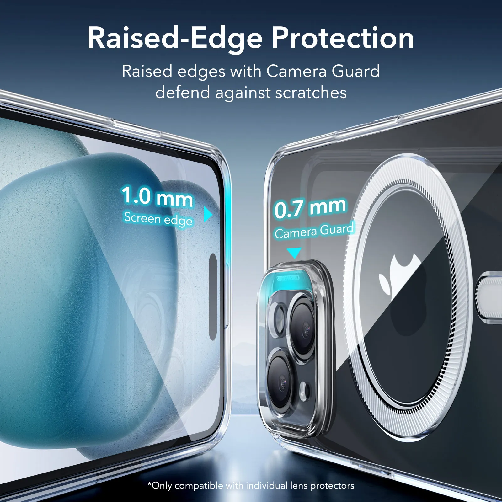 ESR New TPU Magnetic Lens All-inclusive Case for iPhone15 15 Pro Max Ultra-thin Soft Shockproof Protective Case with Halolock