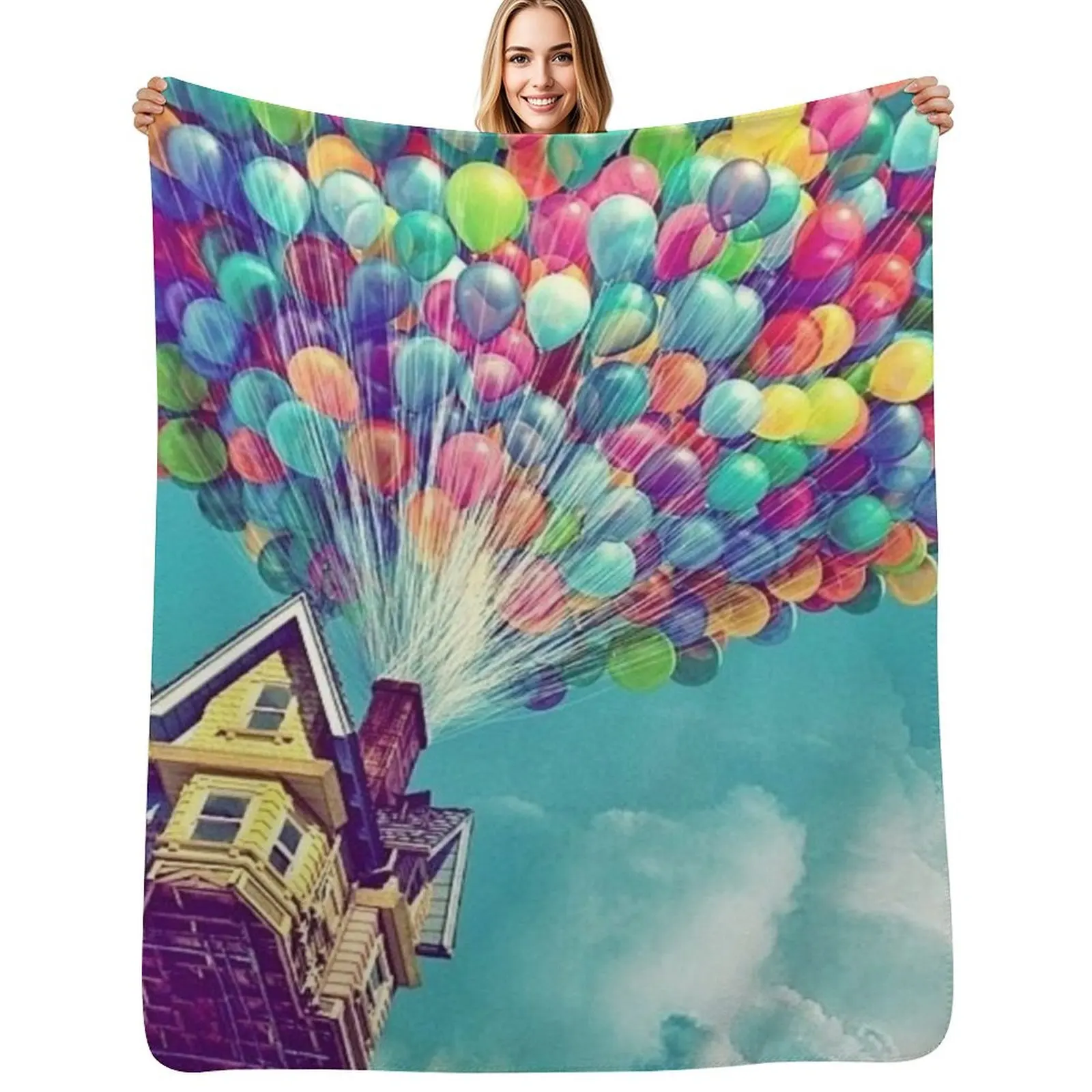 

House in the air Throw Blanket Moving Hairy Beautifuls Soft Blankets