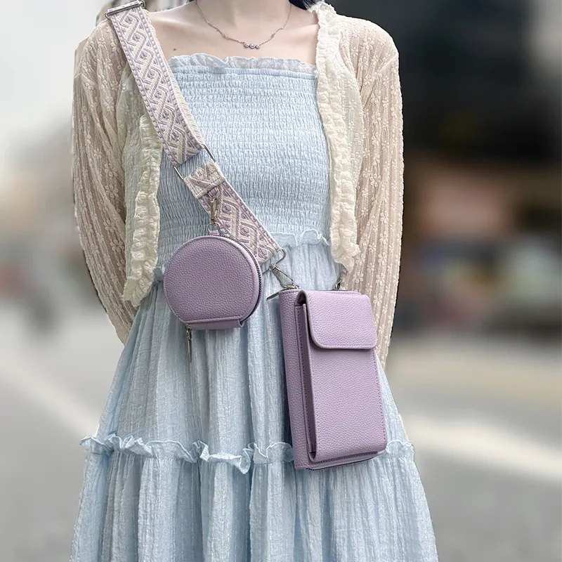 Personalized Minimalist Mini Crossbody Bag for Women, Mobile Phone Change Letter Bag