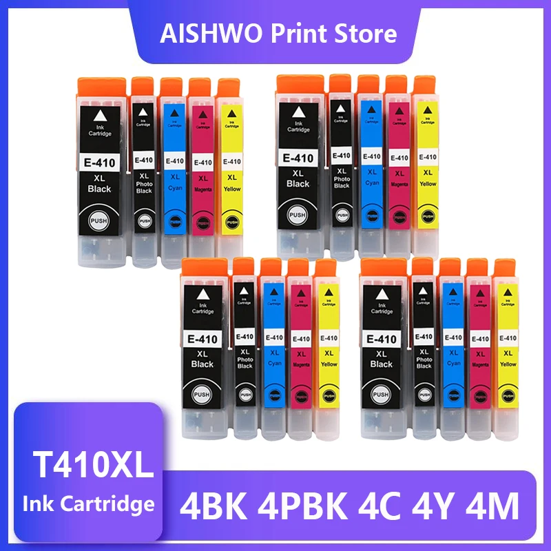 T410XL Compatible Ink Cartridge For EPSON 410XL 410 XL For Expression Premium XP 530 630 640 635 645 830 900 Printer