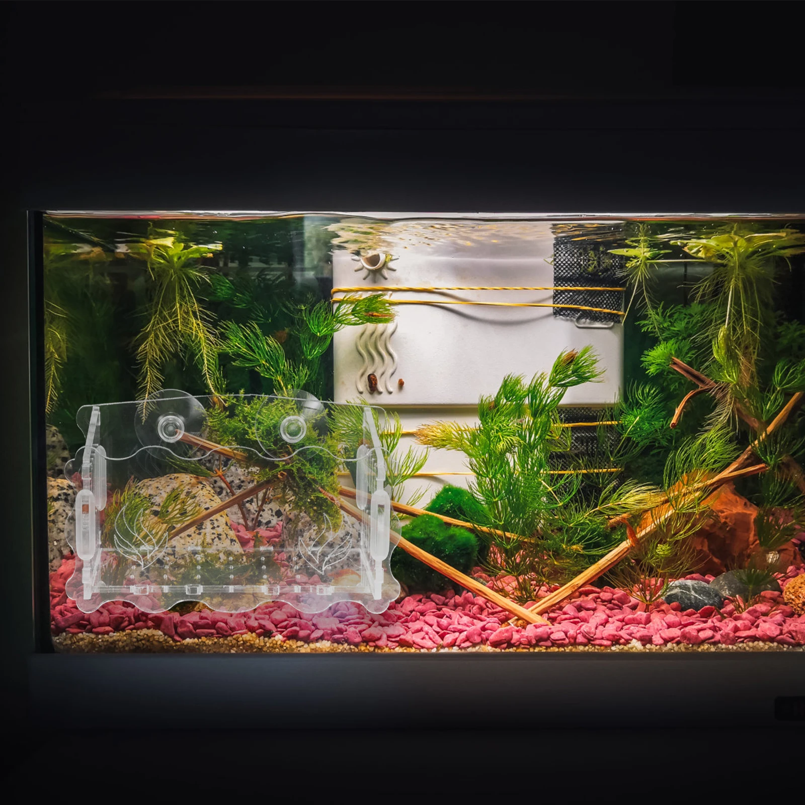 

Water Grass Planting Cup Clear Hydroponic Basket Pot For Aquarium Fish Tank Nursery Aquatic Plants Holder Decor