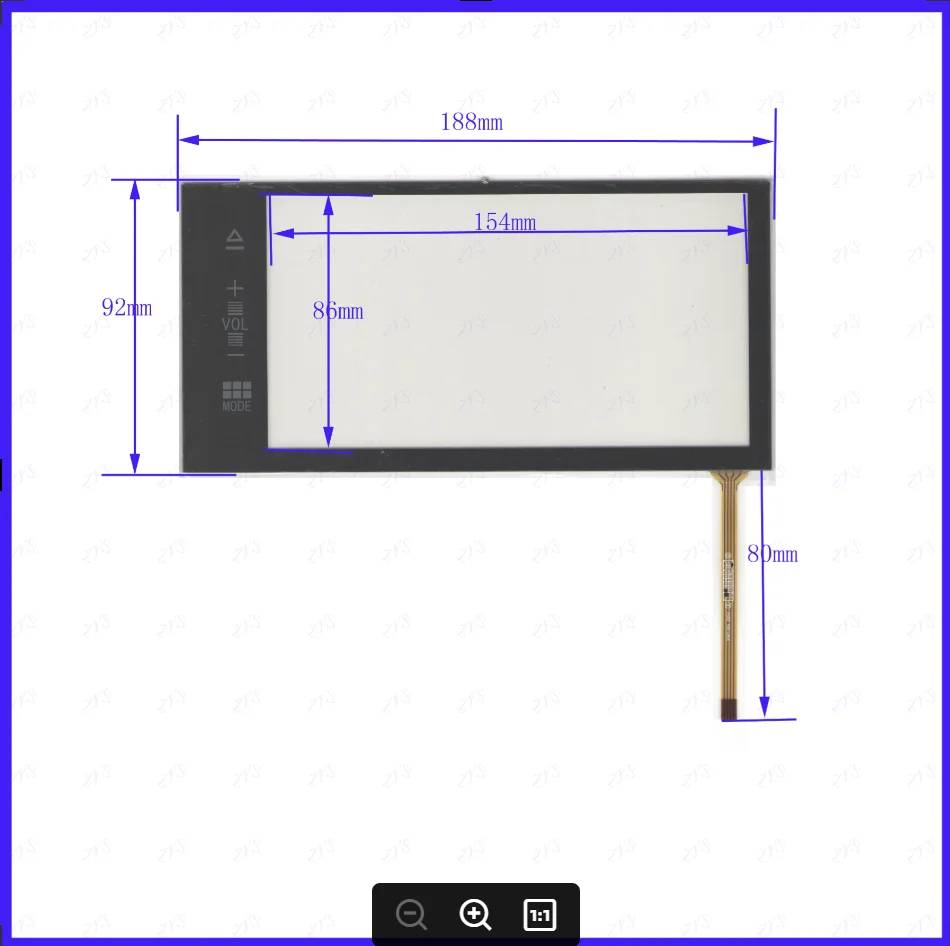 ZhiYuSun XWT1381 188*92mm  7Iinch 4 wire  TOUCH SCREEN   touch panel   this is compatible 188*92 XWT 1381