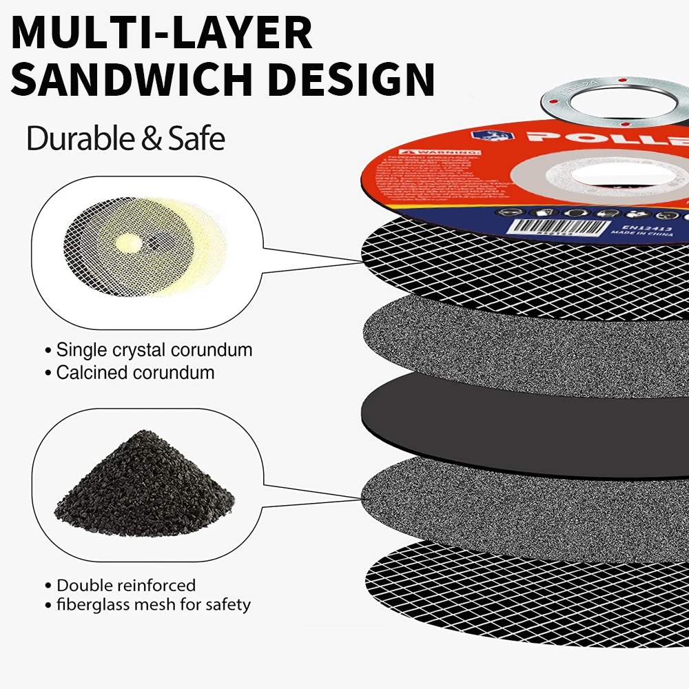 4.5 inch Metal Cut Off Wheel Cutting Disc for Angle Grinder Resin Disc 115mm Slice Grinding Blade Cutter for Iron 6-60pcs