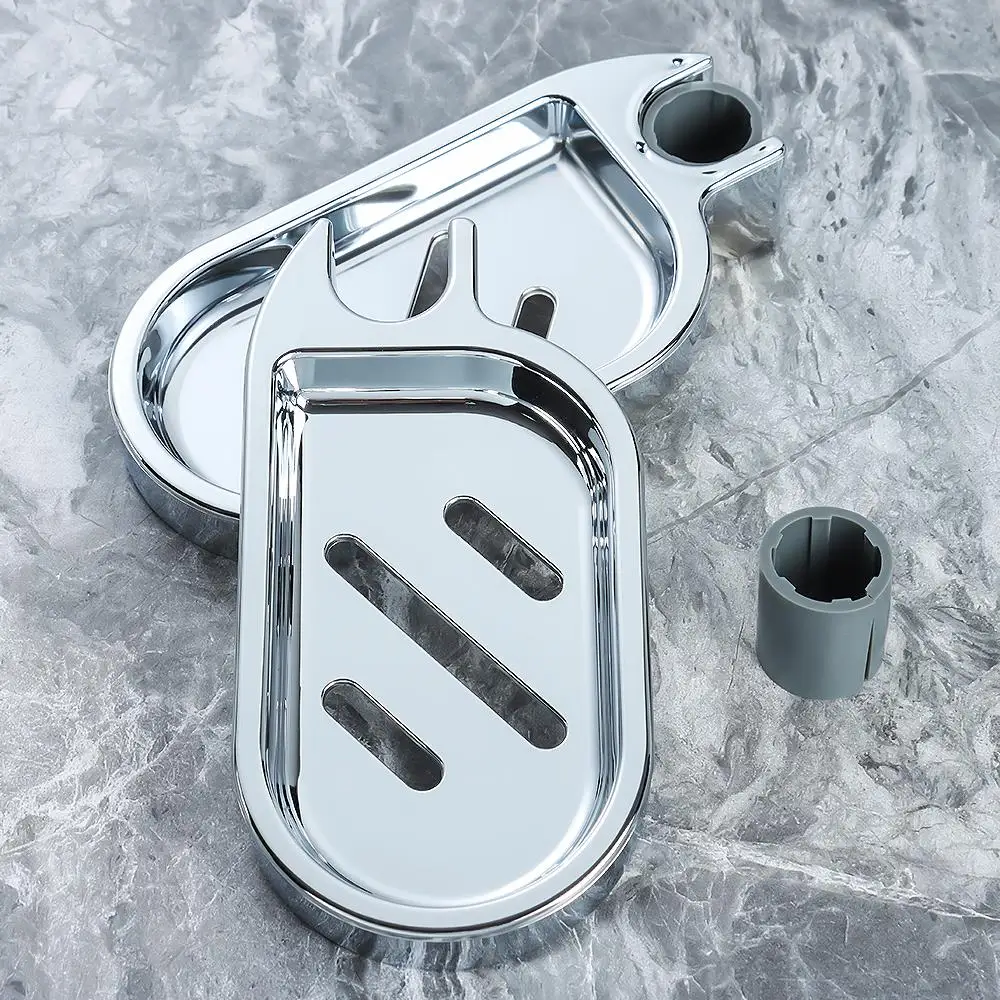 New Soap Dishes Adjustable Rail Slide Bathroom Bath Shower Soap Dishes Holder Bathroom Accessories