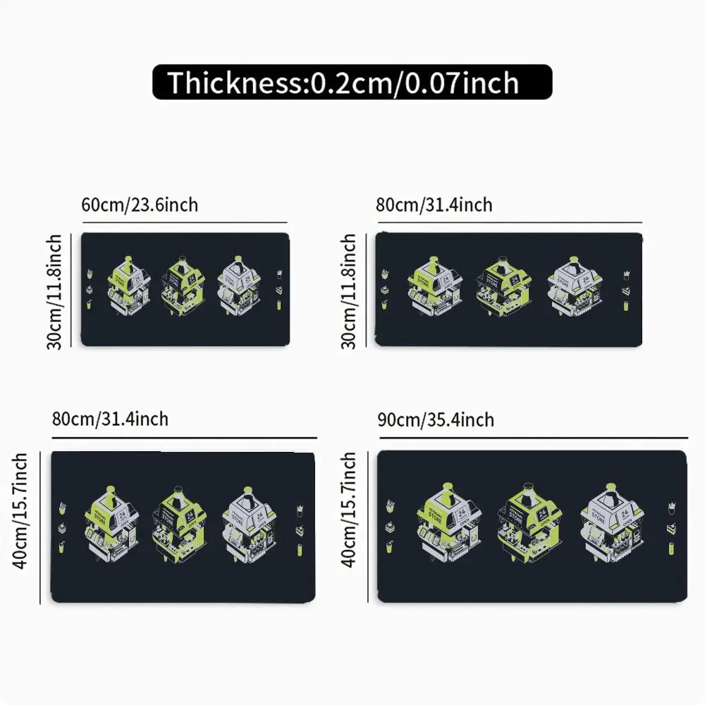 لوحة ماوس ألعاب كبيرة مقاس XXL، لوحة ماوس بتصميم تجريدي لتغليف المواد الغذائية، ملحقات الكمبيوتر المحمول، مناسبة للاستخدام المكتبي والمنزلي