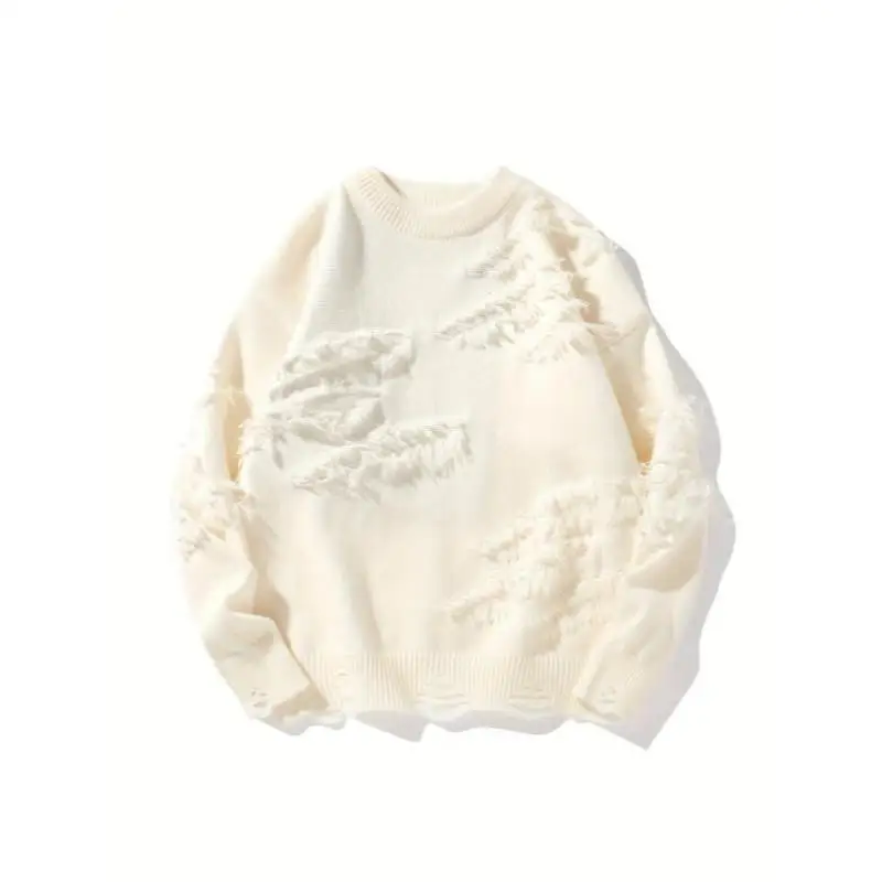 

Men's Knitted Sweater Textured Ne Thi Coolmax Fiber Ciwalk Inner Wear Cross-Border New Sle Knitwear