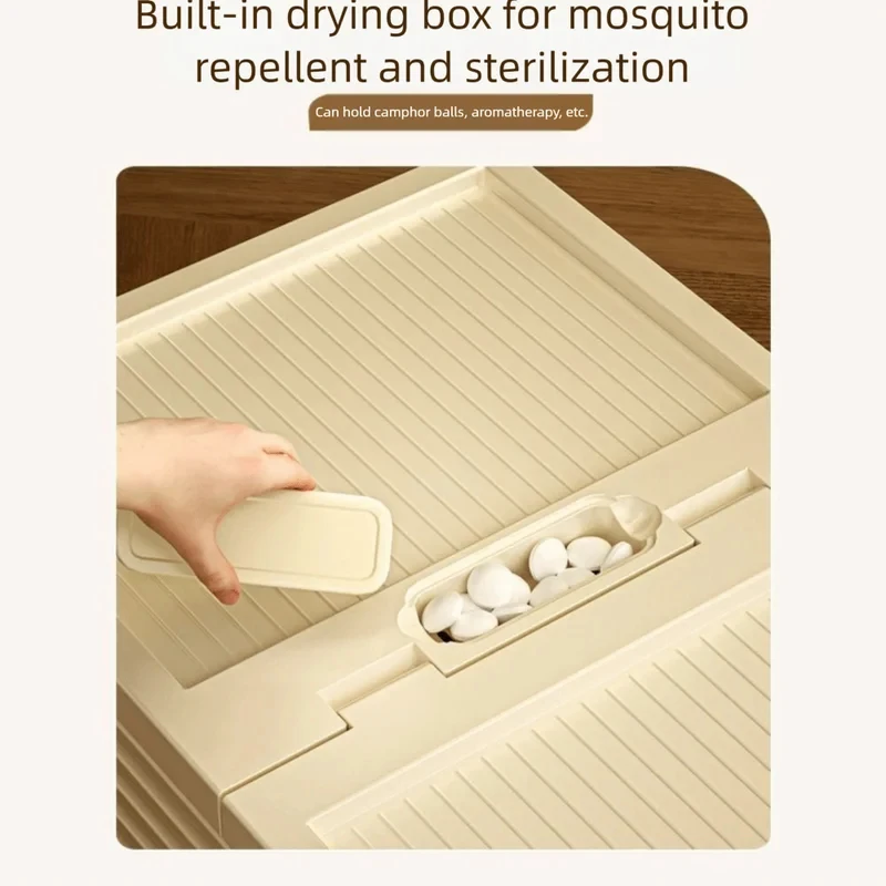 Foldable Plastic Drawer Organizer Stackable Storage Box for Closet Cabinet Clothes Storage Bin with Handle