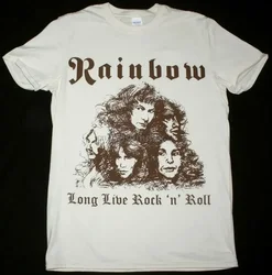 Rainbow Long Live Rock And Roll Natural T Shirt Hard Roocck Dio