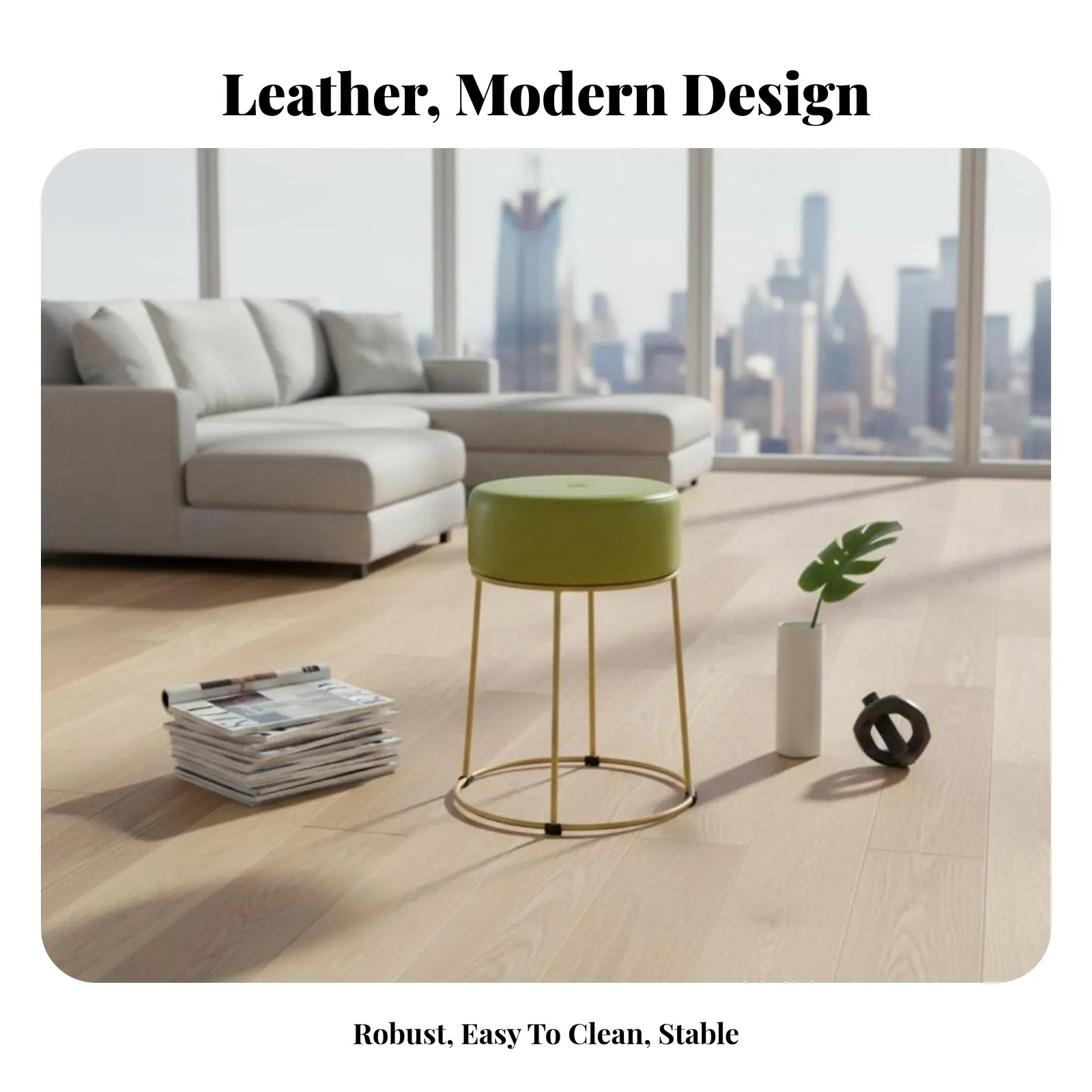 

Круглый мягкий пуфик без декоративных элементов, многофункциональный, для дома, студентов, прихожей