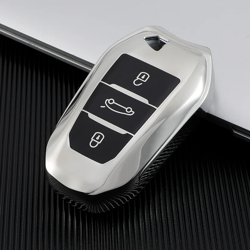 소프트 TPU 자동차 키 케이스 풀 커버, 푸조 308 408 508 2008 3008 4008 5008 시트로엥 C4 C4L C6 C3-XR 스마트 쉘 액세서리, 신제품