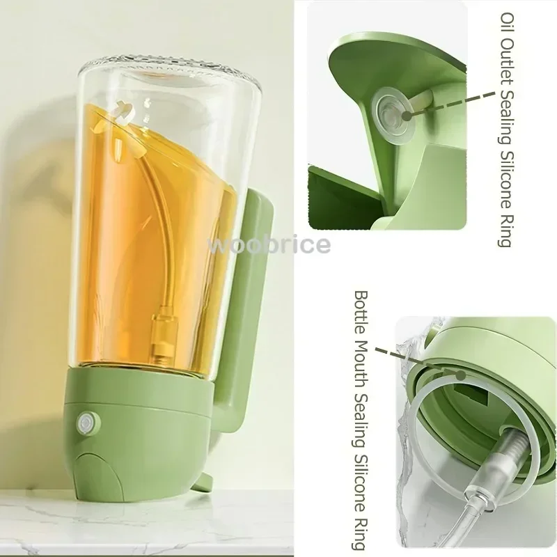 2in1 500ml Glass Oil Sprayer Oil Spray Bottle Oil Tank BBQ Kitchen Baking BBQ Picnic Kitchen Tools for Businesses image 4