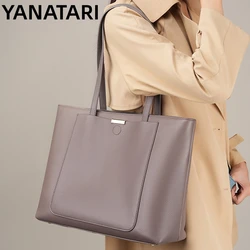 Women's Large Capacity Shoulder Bag High-end Ladies Genuine Leather Commuter Shopper Bags High Quality Luxury Handbag Big tote