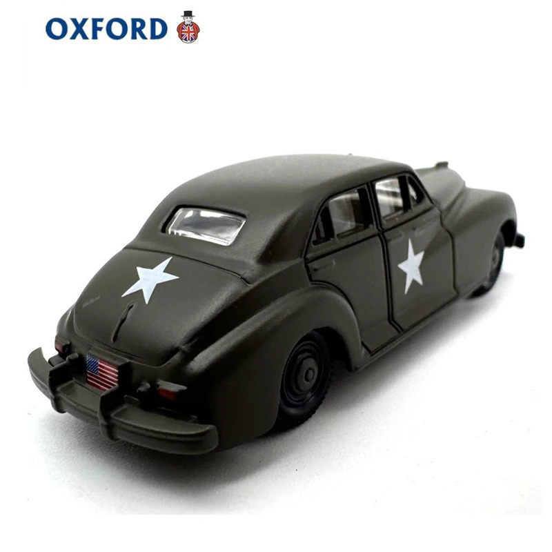 รถของเล่นจำลองอ็อกซ์ฟอร์ด 1:87 แพ็คการ์ด รถขับเคลื่อนโดยกองทัพสหรัฐฯ ทำจากโลหะผสม สำหรับเด็ก