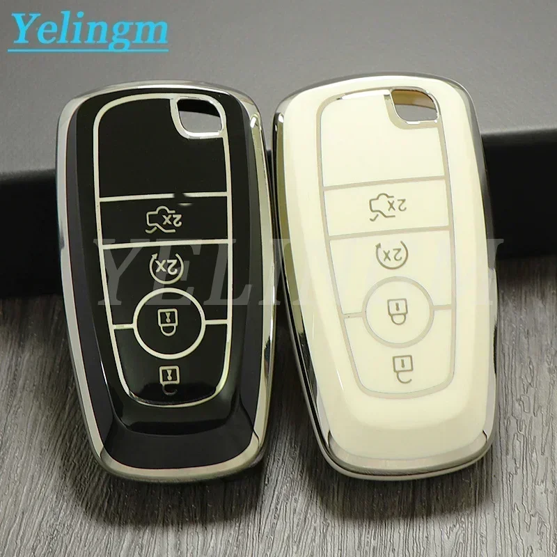4-Tasten-Schutzhülle für Autoschlüssel-Fernbedienung für Ford Explorer, Escape, Fusion, Bronco, F-150, Raptor, Sport, Edge, Lincoln Corsair