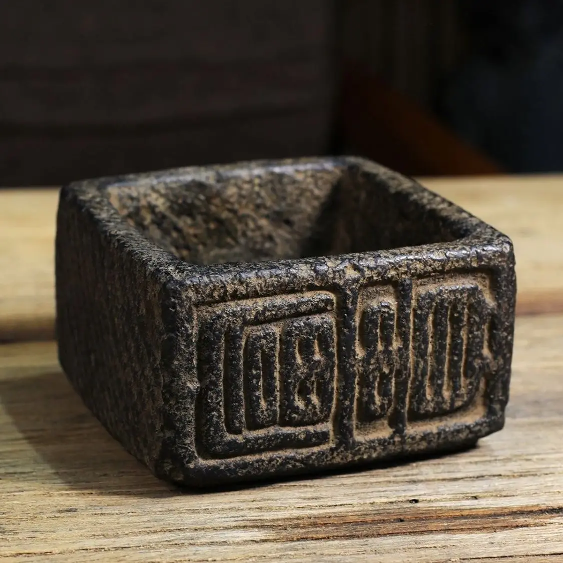 Antique Chinese Ceramic Multi-Functional Planter Ashtray Incense Burner Drainage Hole-Free for Outdoor Garden Home Decor Gift