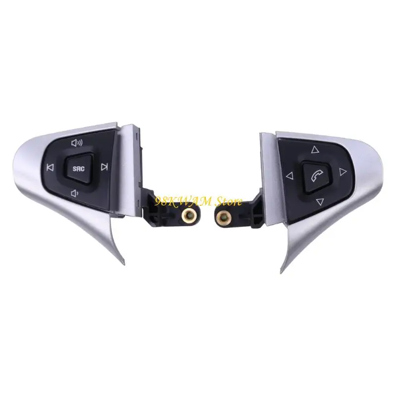 Steering Wheel Button Assembly Set with Left 1881591 and Right 1881593 Units, ABS Panels, and Microswitch Design for 68UF