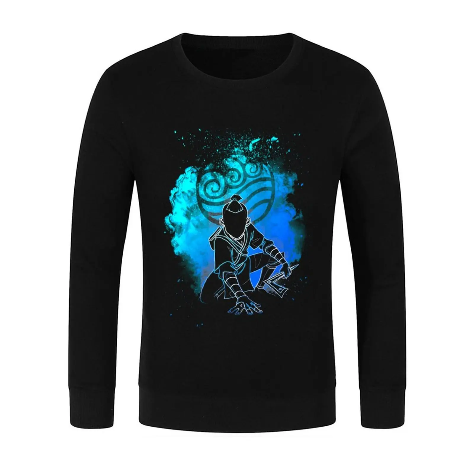 بلوفر Soul of the Waterbender ملابس كورية ملابس رجالية ملابس رياضية بقلنسوة للرجال