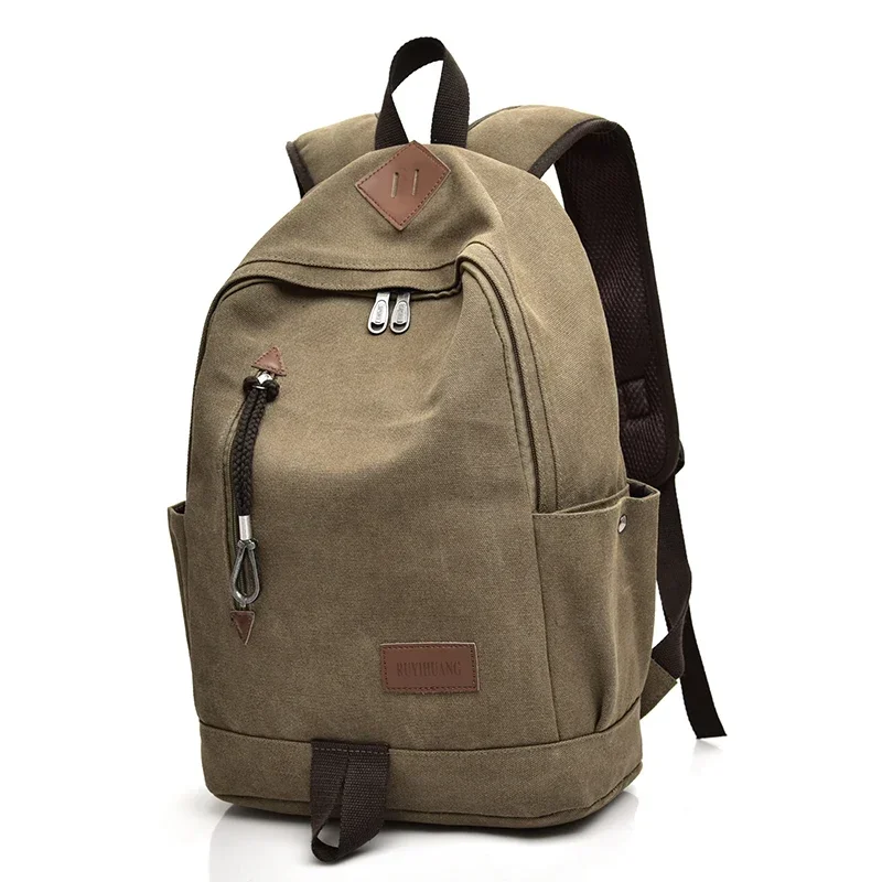 New Fashion Men Canvas Backpacks Large School Bags for Teenagers Boys Girls Travel Laptop Backbag Mochila Rucksack High Quality