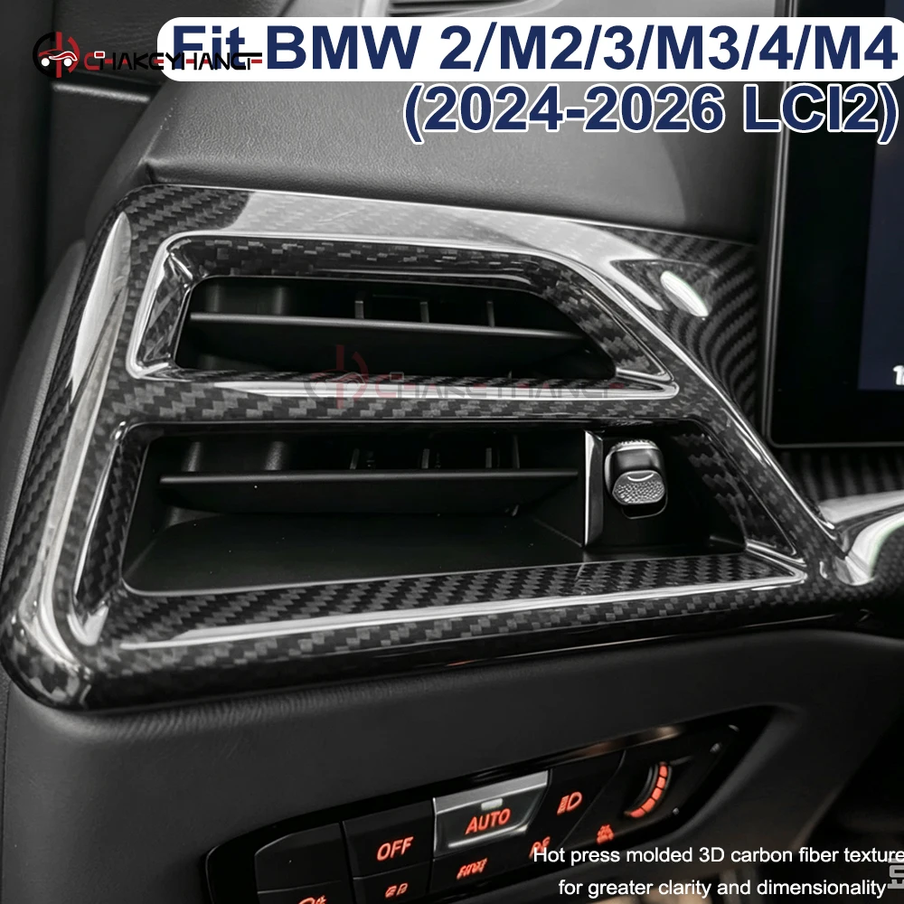 For BMW 3/M3 G20 G21 G80 G81 4/M4 G22 G23 G26 G82 G83 2/M2 G42 G87 2024‑2026 Carbon Fiber Side Air Vent Cover Trim Accessories