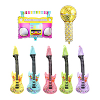 nflatable Rock Star Toy Balloons Set Inflatable Guitar Piano Party Props for Concert Theme 80s Party Ballon Decorations Favors