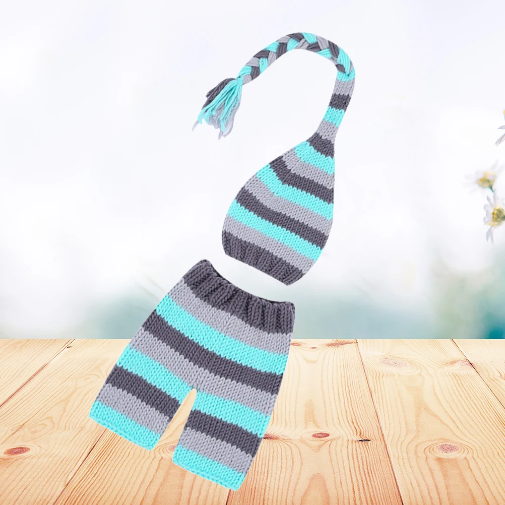 

Baby Yarn Clothing Photo Outfit Props Photoshoot Costume Newborn Costumes Photography Clothes Stripe