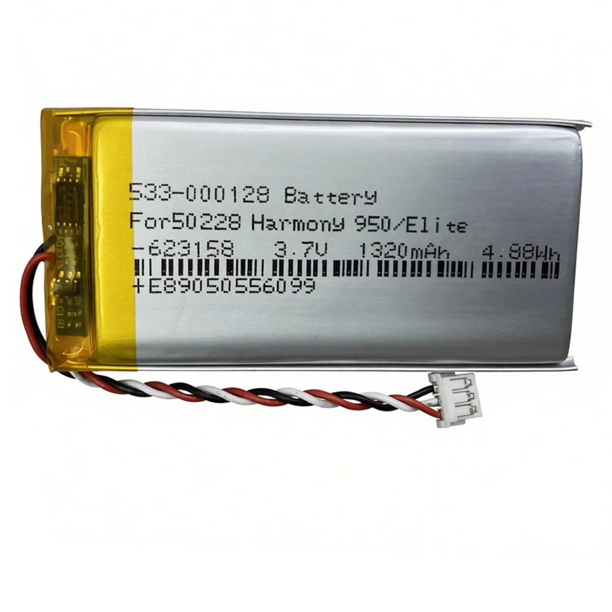 1320mAh Wireless Remote Control Battery 533-000128, 623158 for Logitech 915-000257, 915-000260, Elite, Harmony 950