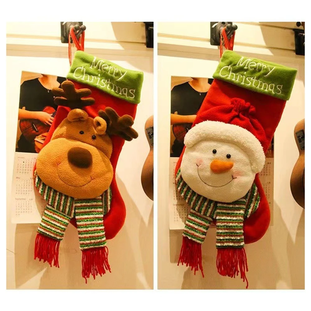 

Christmas Decorations High-end Christmas Socks Tree Ornaments Elderly Snowmen Elk Gifts Candy Bags Christmas Decorative Items