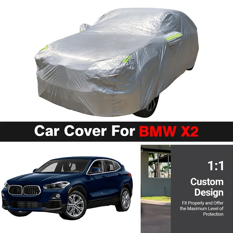 

Full Car Cover For BMW X2 2017-2022 Summer Anti-UV Sun Shade Snow Rain Dust Resistant SUV Cover