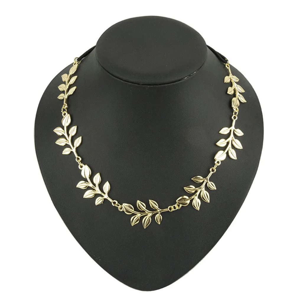 

Golden Tree Leaf Head Hoop Hair Band Alloy Accessories Women Elegant Gorgeous Design Wedding Party Prom Occasion
