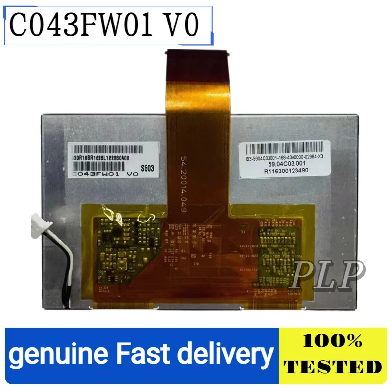4.3inch Tft Lcd Display Screen C043Fw01 V0 Screen Panel, Suitable for Car Gps Navigation Audio Lcd Monitor