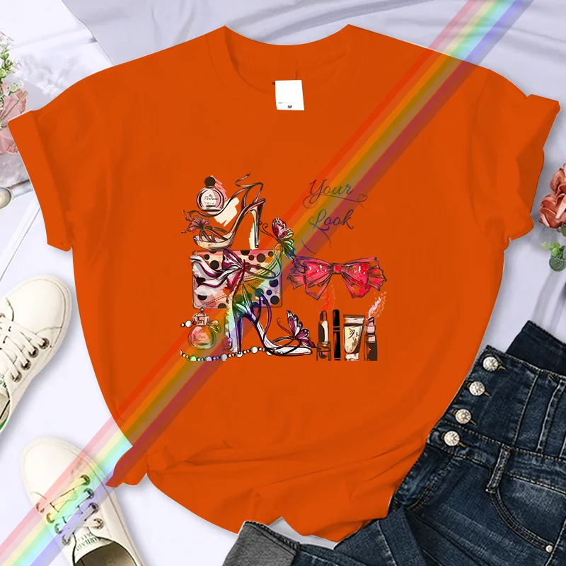 Hoge Kwaliteit Dames Katoenen T-Shirt Met Letterprint Dagelijks Blouse Tops Zomer Klassieke Stijl Dames Harajuku Y 2K Tee