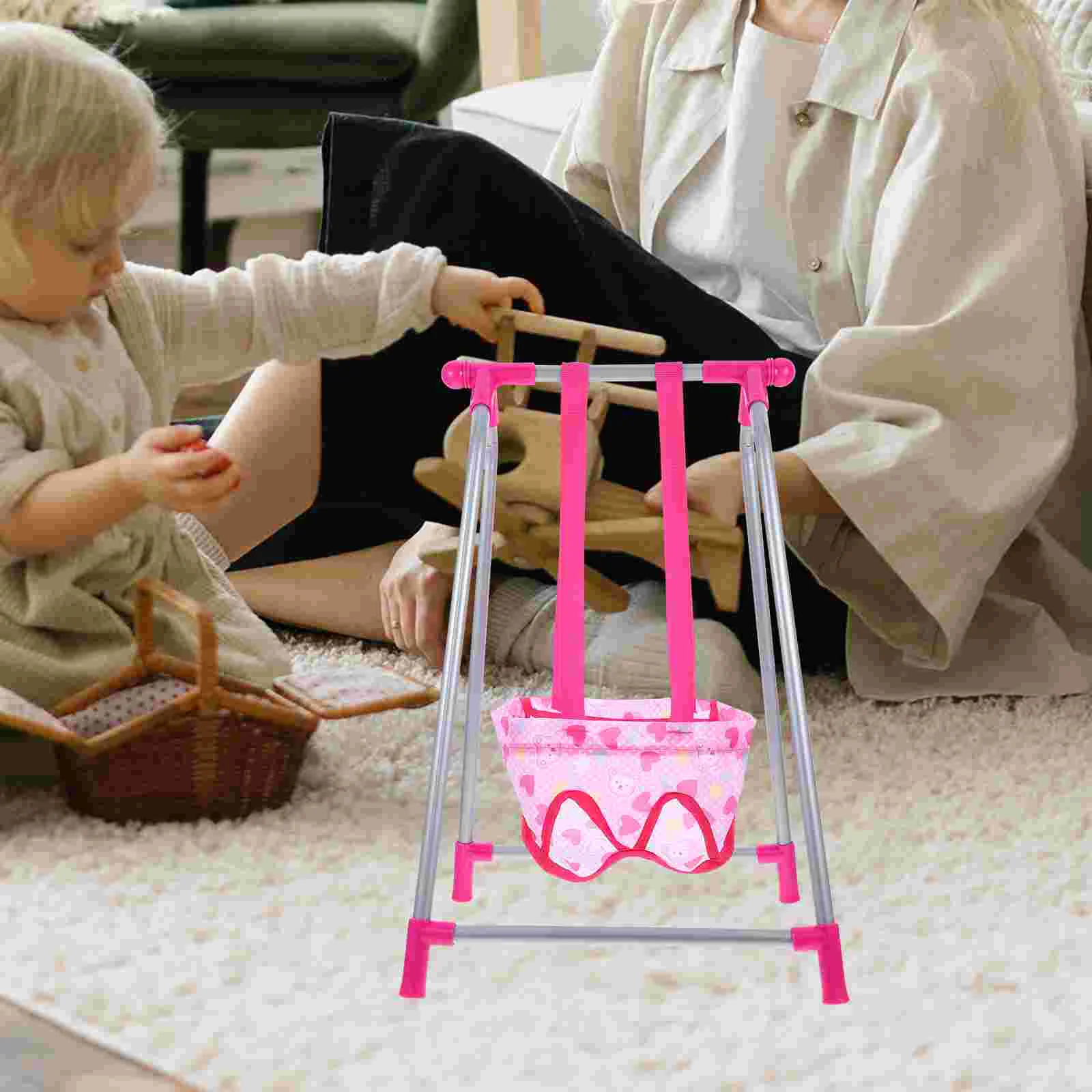 Swing Toys for Girls Mini House Accessories Home Ornament Model Simulation Prop Child