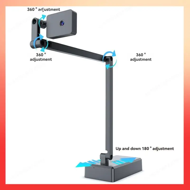 

ABNR TYPE-C Document Camera Webcam 16MP LED Light And Mic Up To 30Fps Auto Focus For Live Web Conferencing Remote Teaching