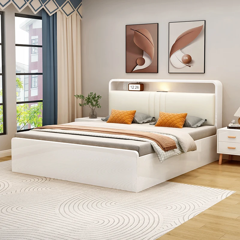 Storage Design Cute Double Bed Sheets White Heavy Luxury Mattress Frame Double Bed Cheap Modern Cama Doble Bedroom Furniture Set
